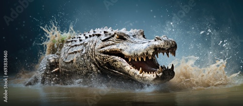 Nile crocodile catches daily prey