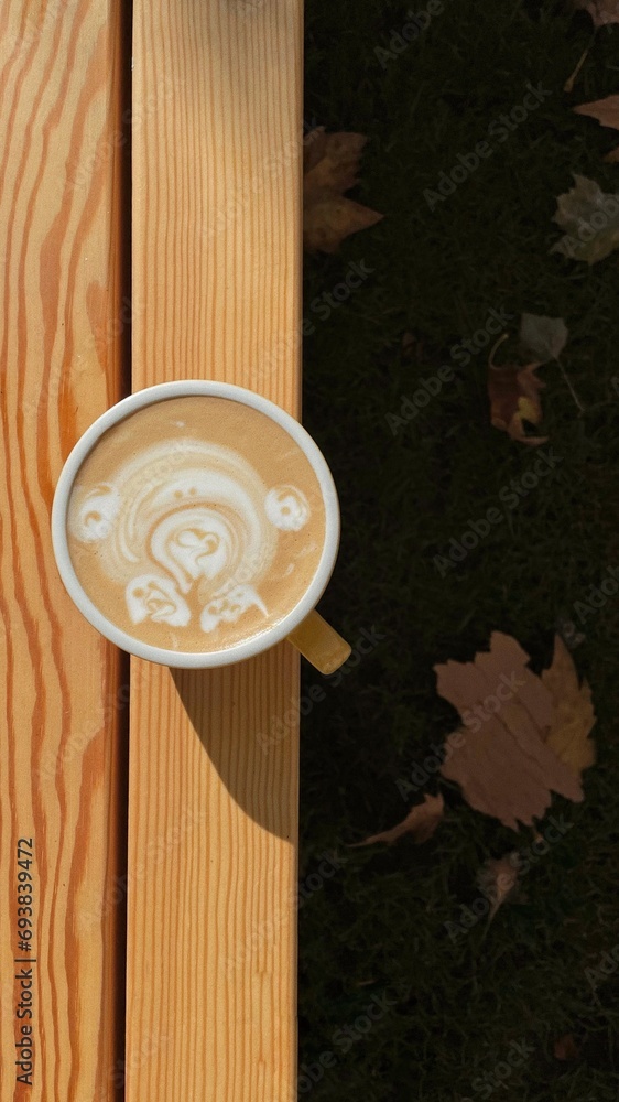 Fototapeta premium Cappuccino with bear