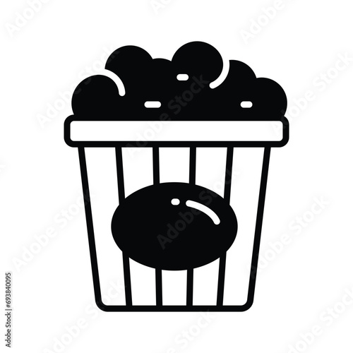 A perfectly design of popcorns pack vector icon, isolated on white background