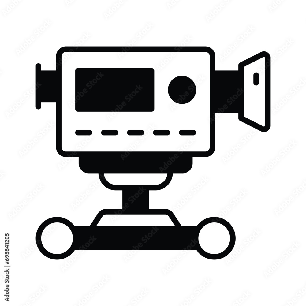 Camera dolly vector design isolated on white background Camera dolly vector design isolated on white background