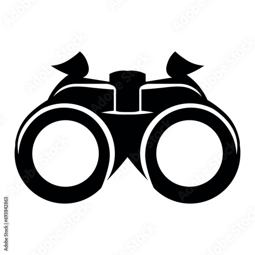 Binoculars vector black icon on white background