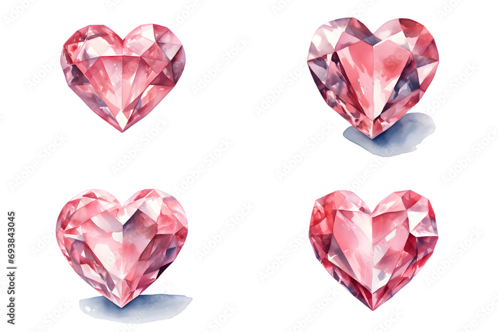 Fototapeta premium Diamond Gem isolated on transparent background illustration