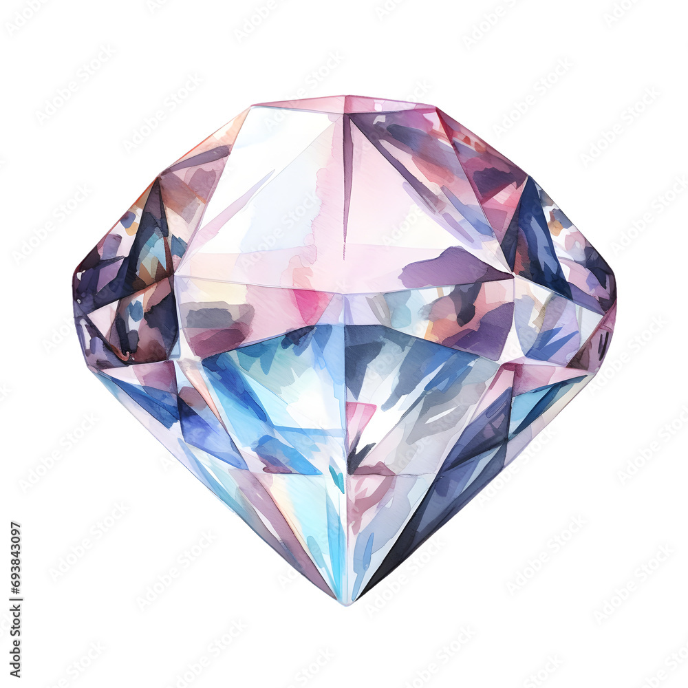 Diamond Gem isolated on transparent background illustration Diamond Gem isolated on transparent background illustration