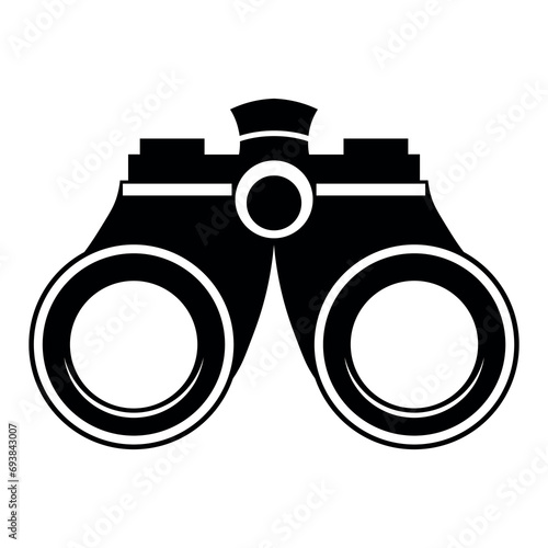Binoculars vector black icon on white background