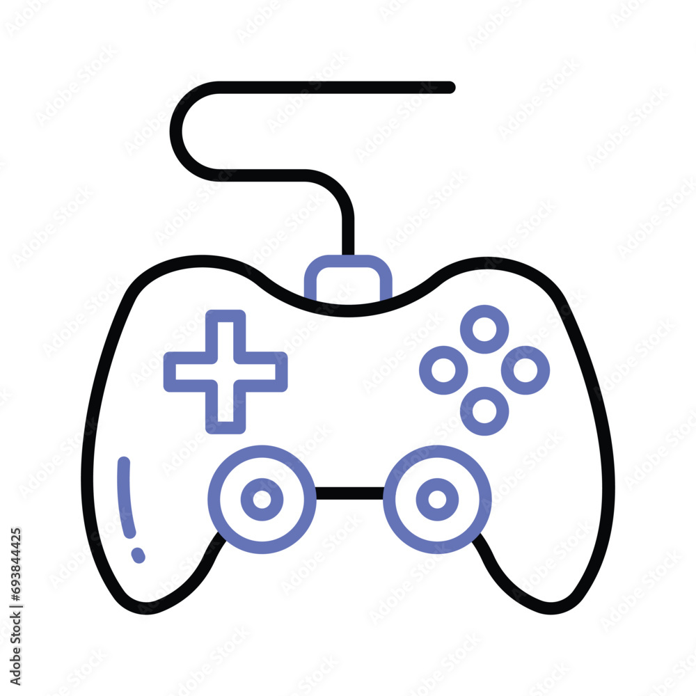 Game console or game controller, computer gaming, gamepad vector, icon of joystick gamepad Game console or game controller, computer gaming, gamepad vector, icon of joystick gamepad