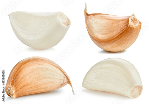 Wallpaper Mural Garlic cloves isolated collection on white background Torontodigital.ca