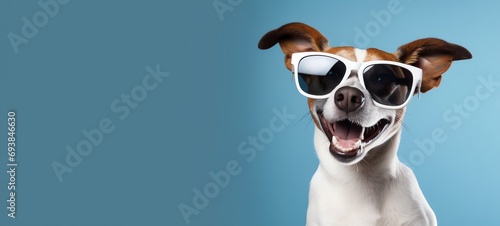 a dog wearing sunglasses © Ecaterina