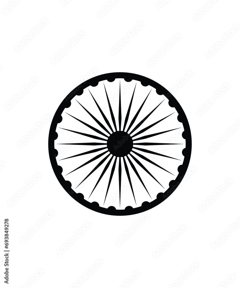 ashoka chakra flat icon, vector best flat icon.