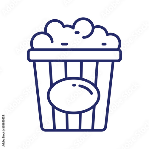A perfectly design of popcorns pack vector icon, isolated on white background