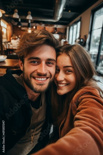 Couple taking a selfie