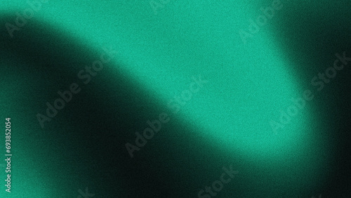 4K dark soft green grainy texture background with noise. Black and light green colors gradient background.