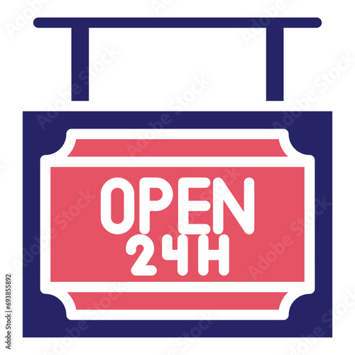 24 Hrs Open Icon