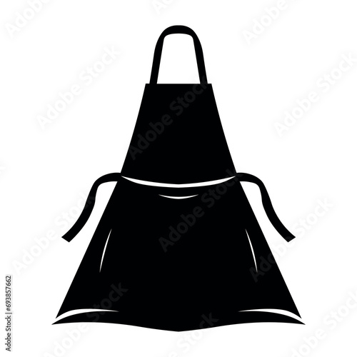 Apron vector black icon on white background