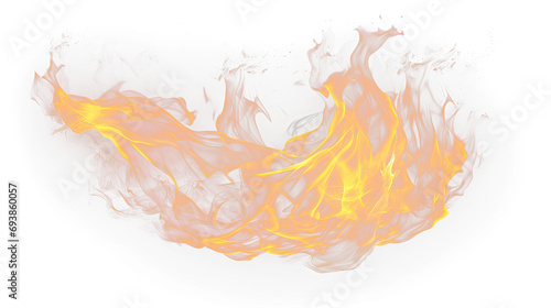 Fire flame isolated on a transparent background.