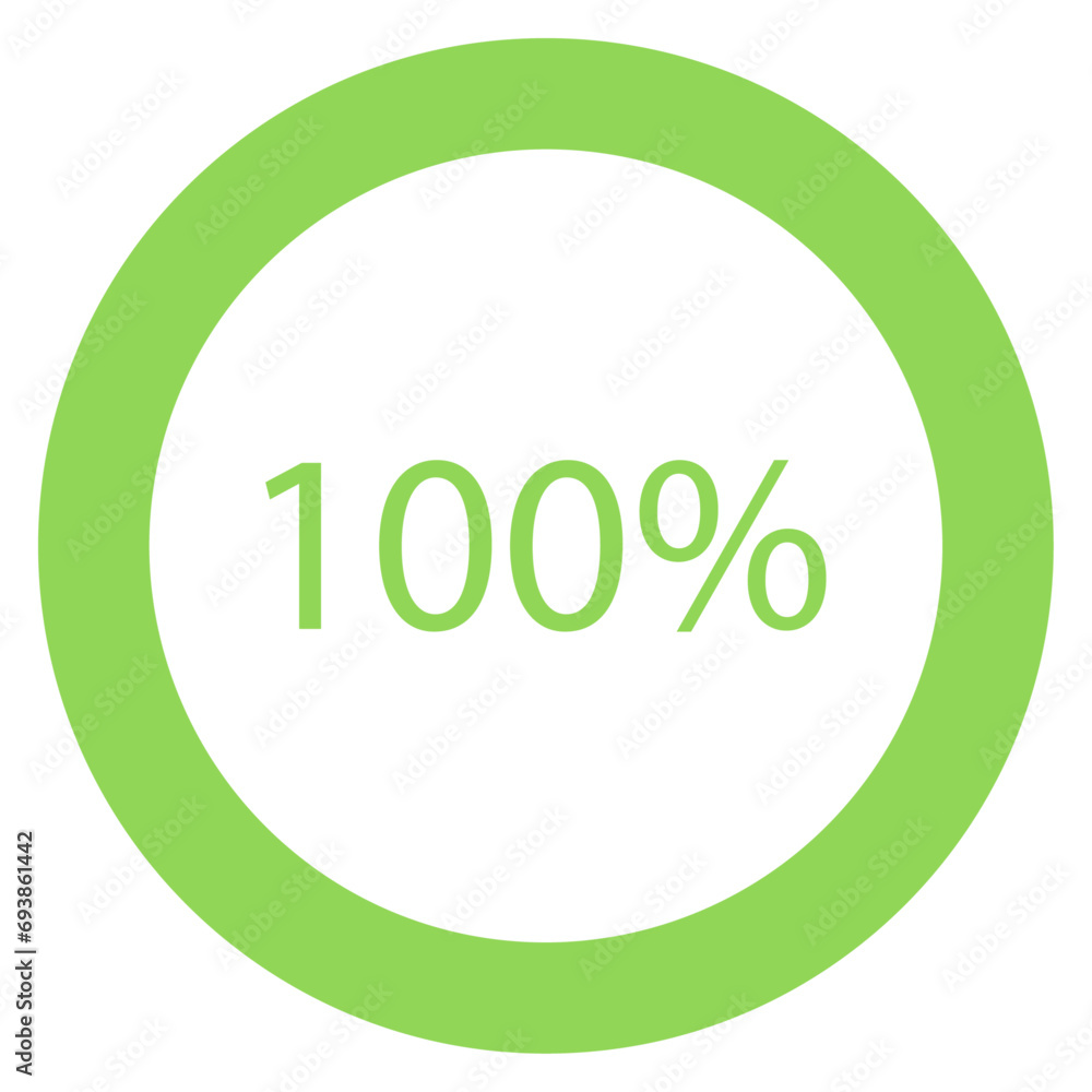 100% Loading. 100% circle diagrams Infographics vector, 100 Percentage ready to use for web design 100% Loading. 100% circle diagrams Infographics vector, 100 Percentage ready to use for web design