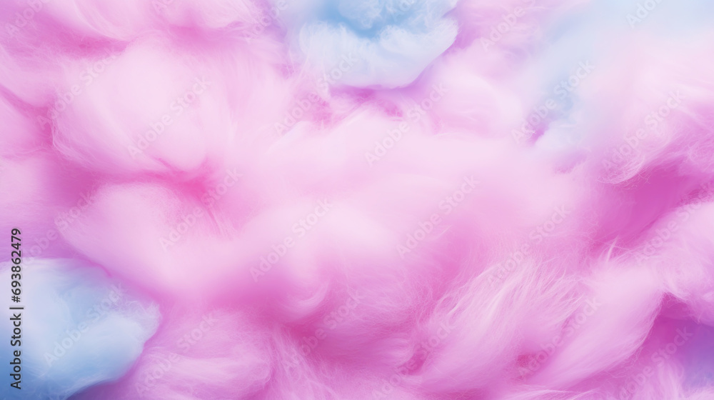 Fototapeta premium Neon pastel cotton candy background. Candy floss texture. Generative AI
