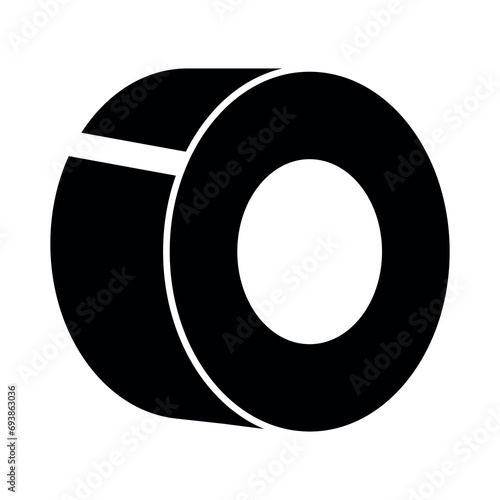 Adhesive tape vector icon on white background