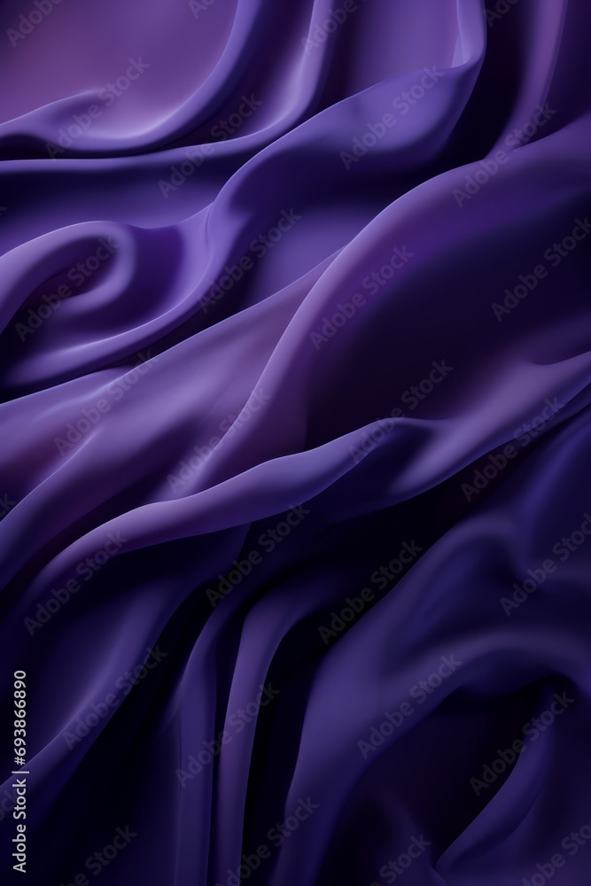 Obraz premium Abstract Purple Fabric. Flowing Wavy Lines