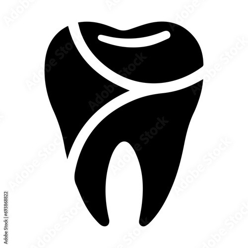 Dental Logo concept vector art illustration, Dental Icon vector silhouette, black and  white dental logo