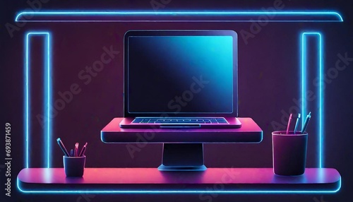 laptop computer with background