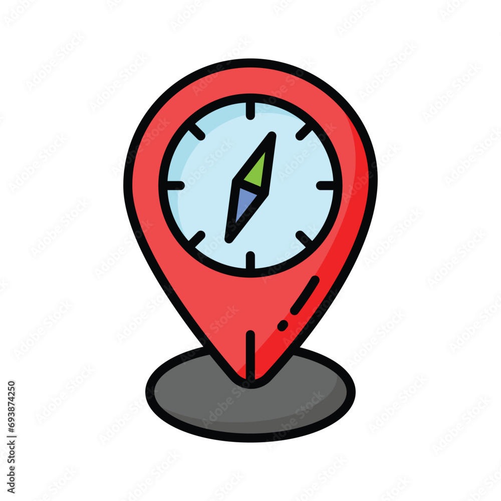 An amazing vector design of compass in modern style, navigation tool icon An amazing vector design of compass in modern style, navigation tool icon