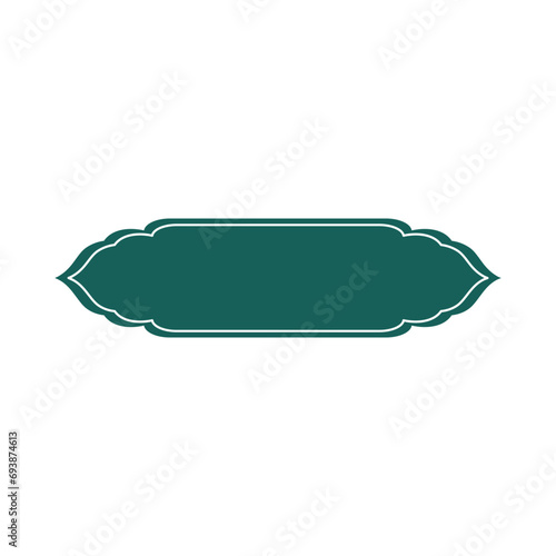 Islamic text box title frame border 