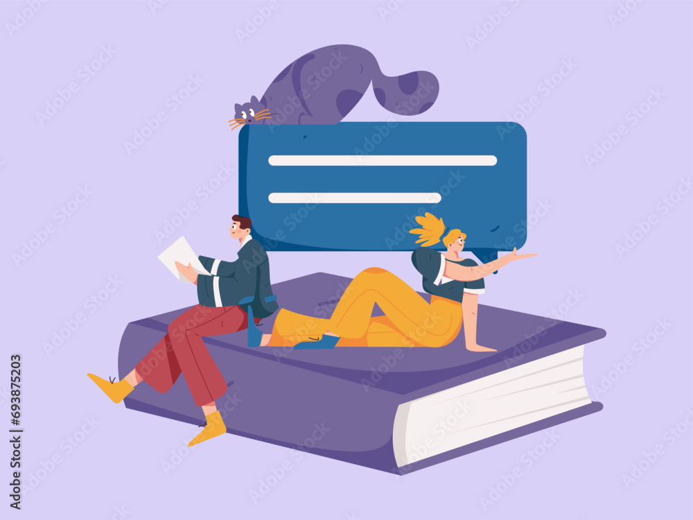 Education and learning people flat vector concept hand drawn illustration
Education and learning people flat vector concept hand drawn illustration