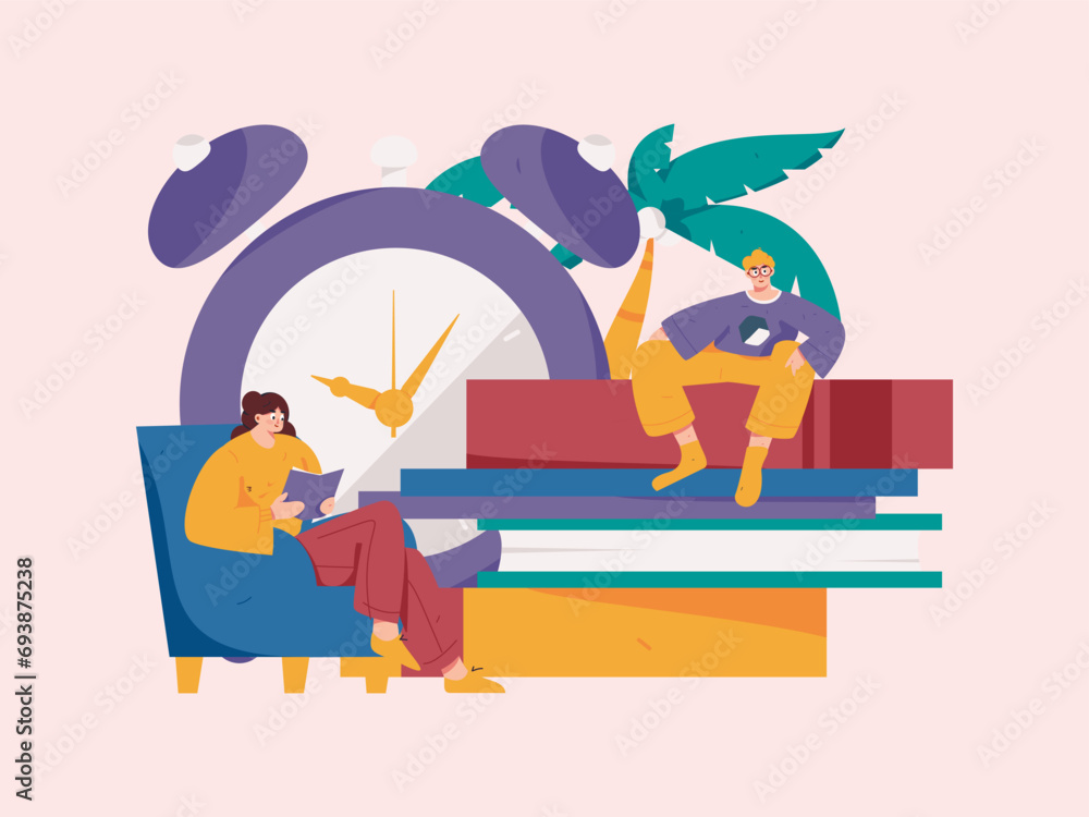 Education and learning people flat vector concept hand drawn illustration
Education and learning people flat vector concept hand drawn illustration