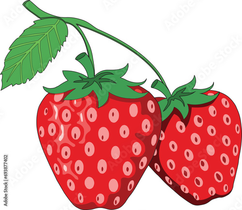 Strawberry isolated on white background