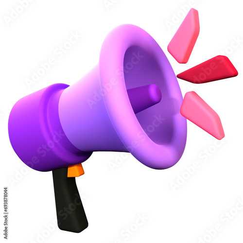 3D Rendered Announcement Isolated on The Transparant Background