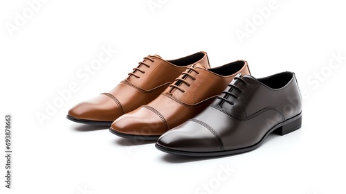 a group of brown and black shoes