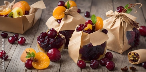 Boozy Fruit and Pork Stuffing Parcels: premixed dried fruit, sultanas, currants, prunes, cranberries, apricots, cherries  photo