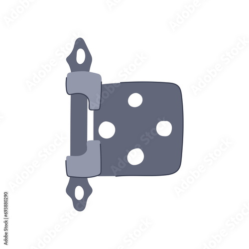 equipment door hinge cartoon. home steel, object tool, detail construction equipment door hinge sign. isolated symbol vector illustration