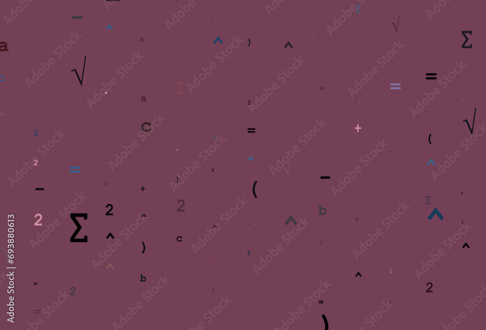 Light Blue, Red vector pattern with arithmetic signs. Light Blue, Red vector pattern with arithmetic signs.