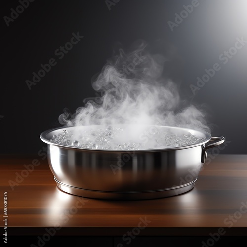a pot with steam coming out of it