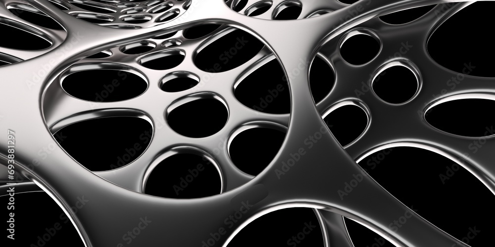 Obraz premium Abstract dark solid steel material. Black metallic. Aluminum silver pattern
