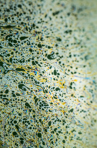 Macro view of a soap bubble, soap bubble texture