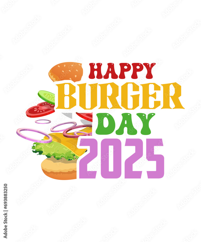 happy burger day 2025 svg design happy burger day 2025 svg design
