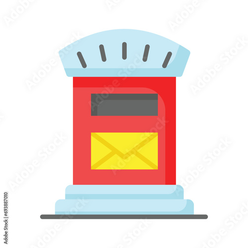 An icon of postal box, mail box vector design, postbox icon