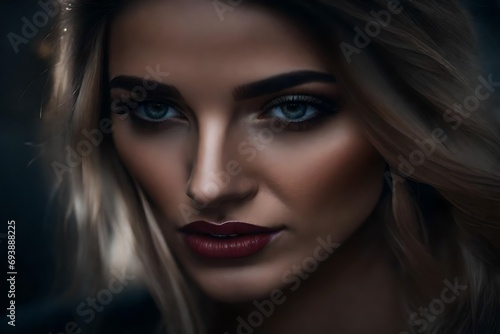 Wallpaper Mural beautiful woman with makeup look Torontodigital.ca