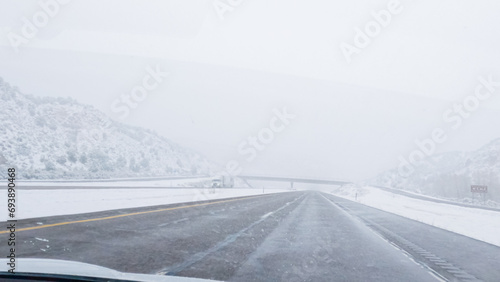 Braving a Winter Storm Driving Through Western Colorado
