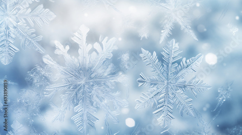 Ice snow crystals background