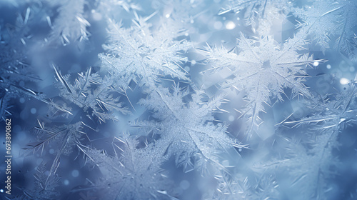 Ice snow crystals background © Cybonad