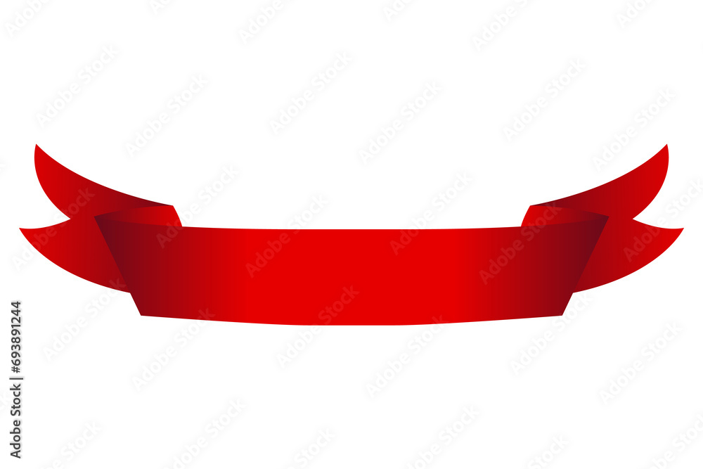 Heraldic red ribbon banner. Flag, decorative element, label or streamer. illustration isolated on white background Heraldic red ribbon banner. Flag, decorative element, label or streamer. illustration isolated on white background