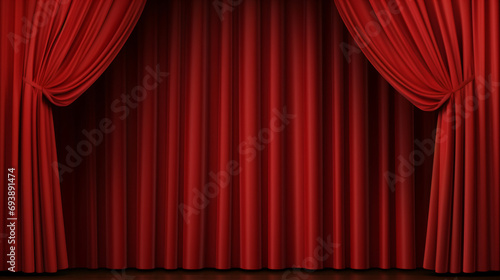 Red theater curtain stage curtain