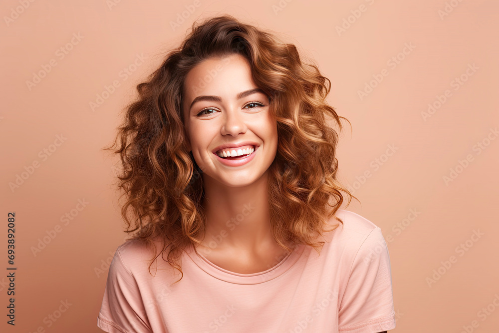 Studio portrait of a beautiful young woman with an attractive smile. Studio portrait of a beautiful young woman with an attractive smile.