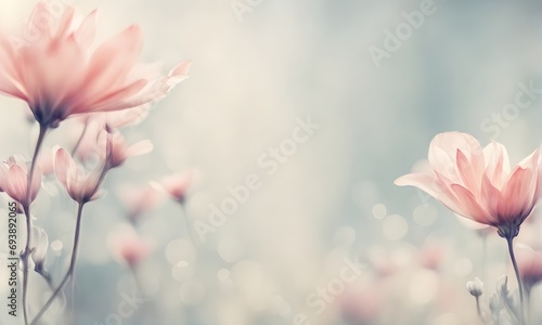 Spring flowers create a smooth background #693892065