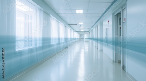 blur image background of corridor in hospital