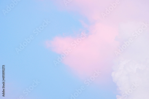 blue and pink sky background.