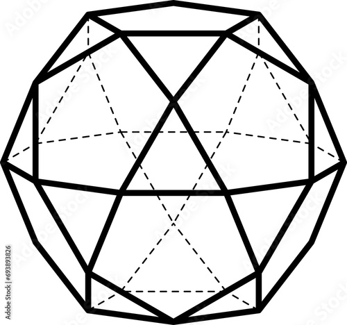 Icosidodecahedron Polyhedron photo